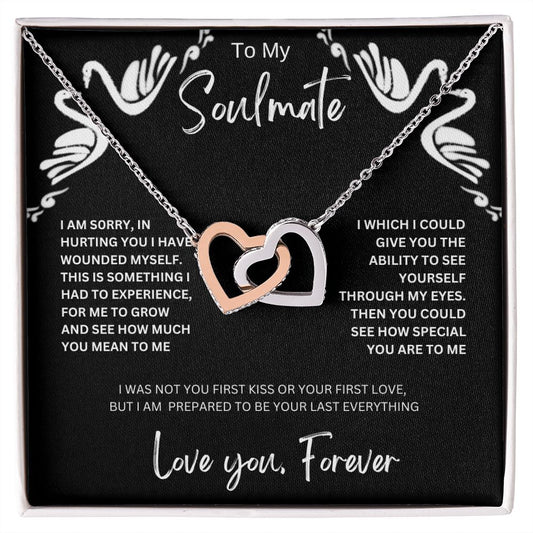 To My Soulmate | Interlocking Hearts Necklace