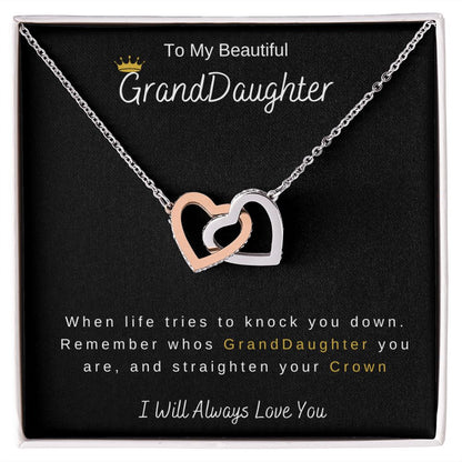 To GrandDaughter | Interlocking Hearts Necklace