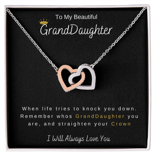 To GrandDaughter | Interlocking Hearts Necklace