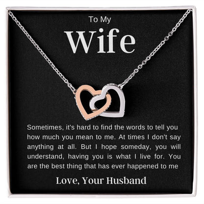 To My Wife | Interlocking Hearts Necklace
