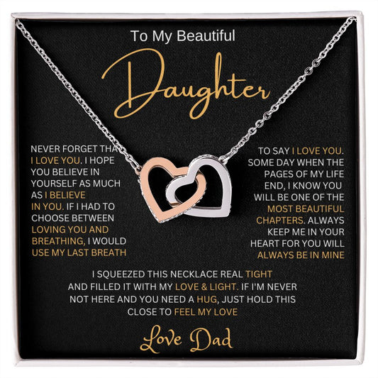 To My Daughter | InterLocking Hearts Necklace