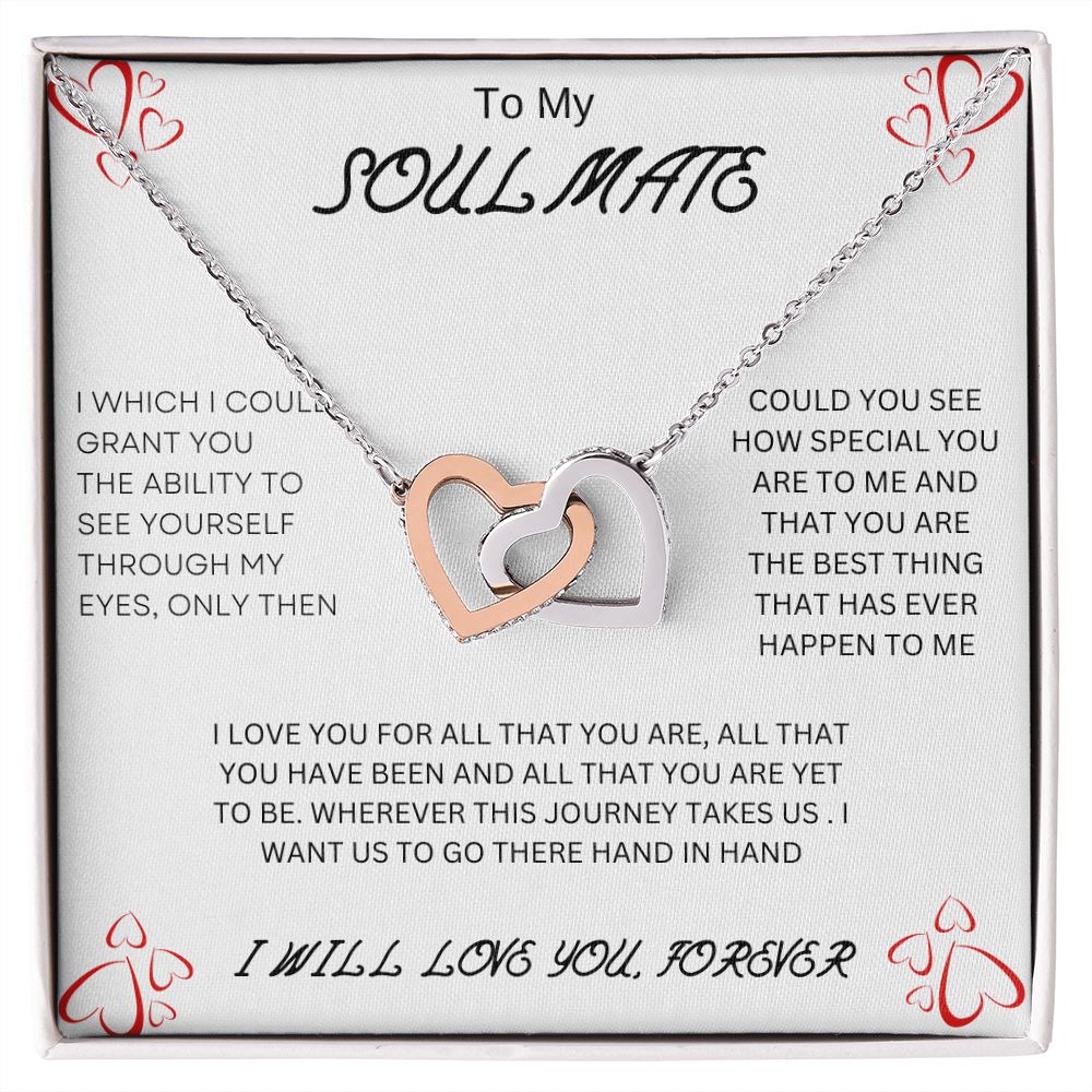 To My Soulmate | Interlocking Hearts Necklace