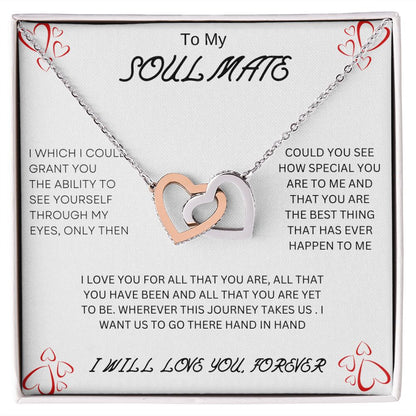 To My Soulmate | Interlocking Hearts Necklace
