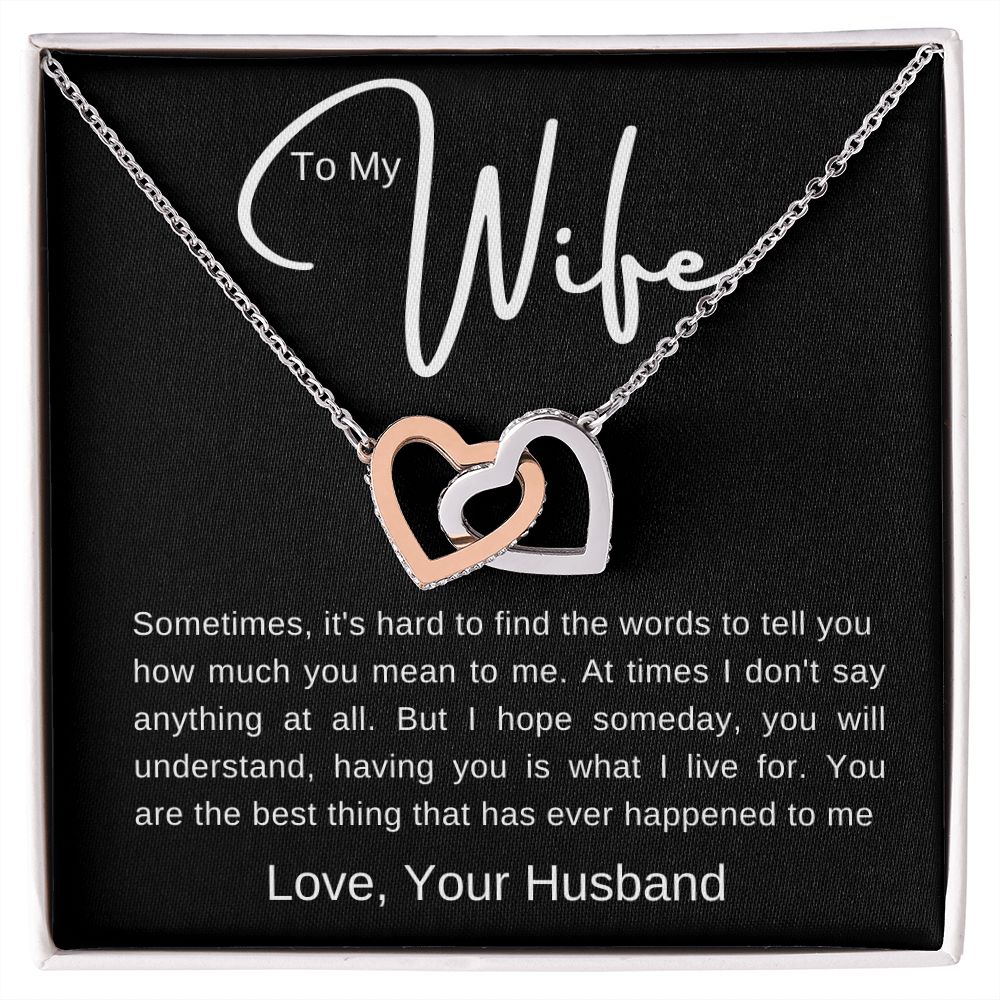 To My Wife | Interlocking Hearts Necklace
