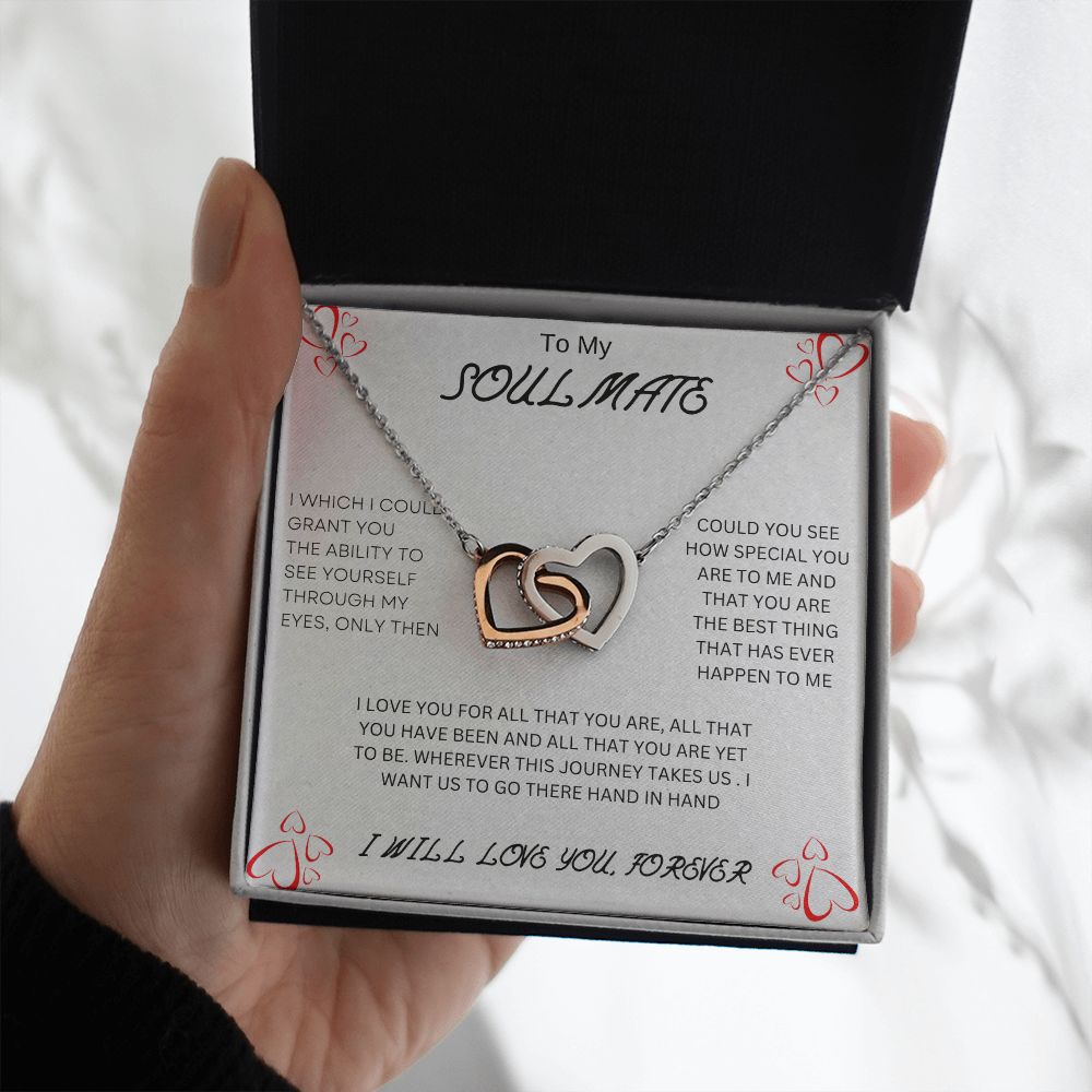 To My Soulmate | Interlocking Hearts Necklace