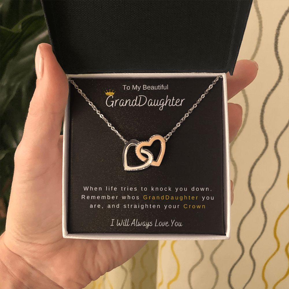 To GrandDaughter | Interlocking Hearts Necklace