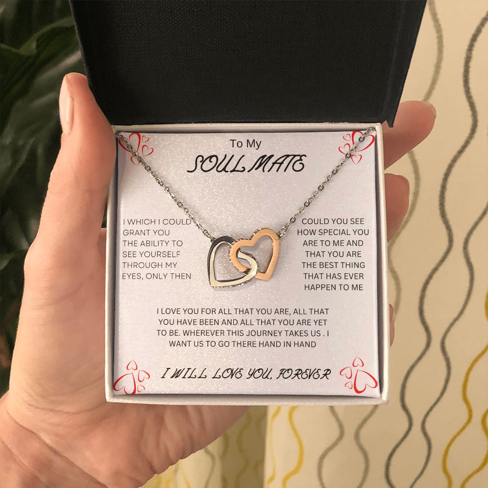 To My Soulmate | Interlocking Hearts Necklace