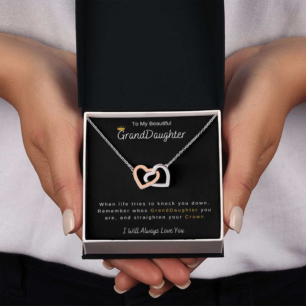 To GrandDaughter | Interlocking Hearts Necklace