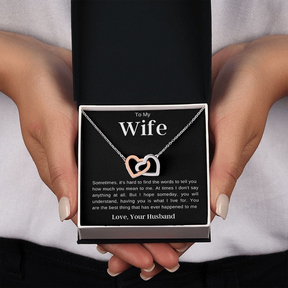 To My Wife | Interlocking Hearts Necklace