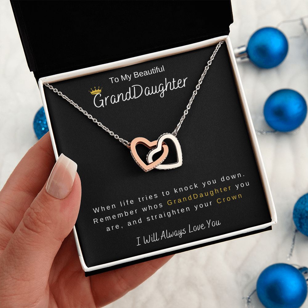 To GrandDaughter | Interlocking Hearts Necklace