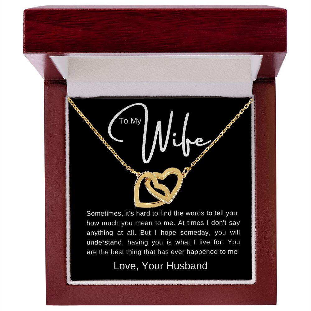 To My Wife | Interlocking Hearts Necklace