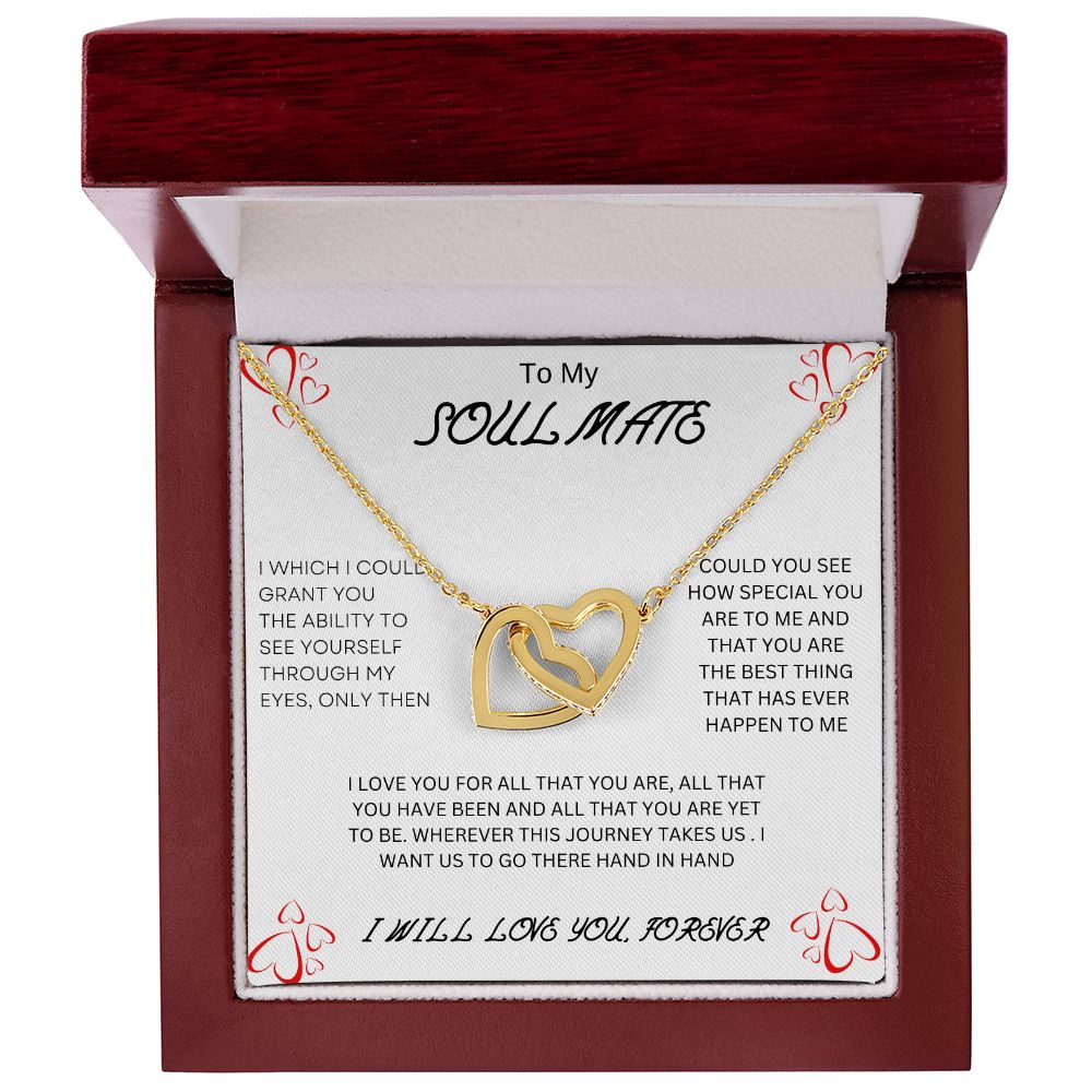 To My Soulmate | Interlocking Hearts Necklace