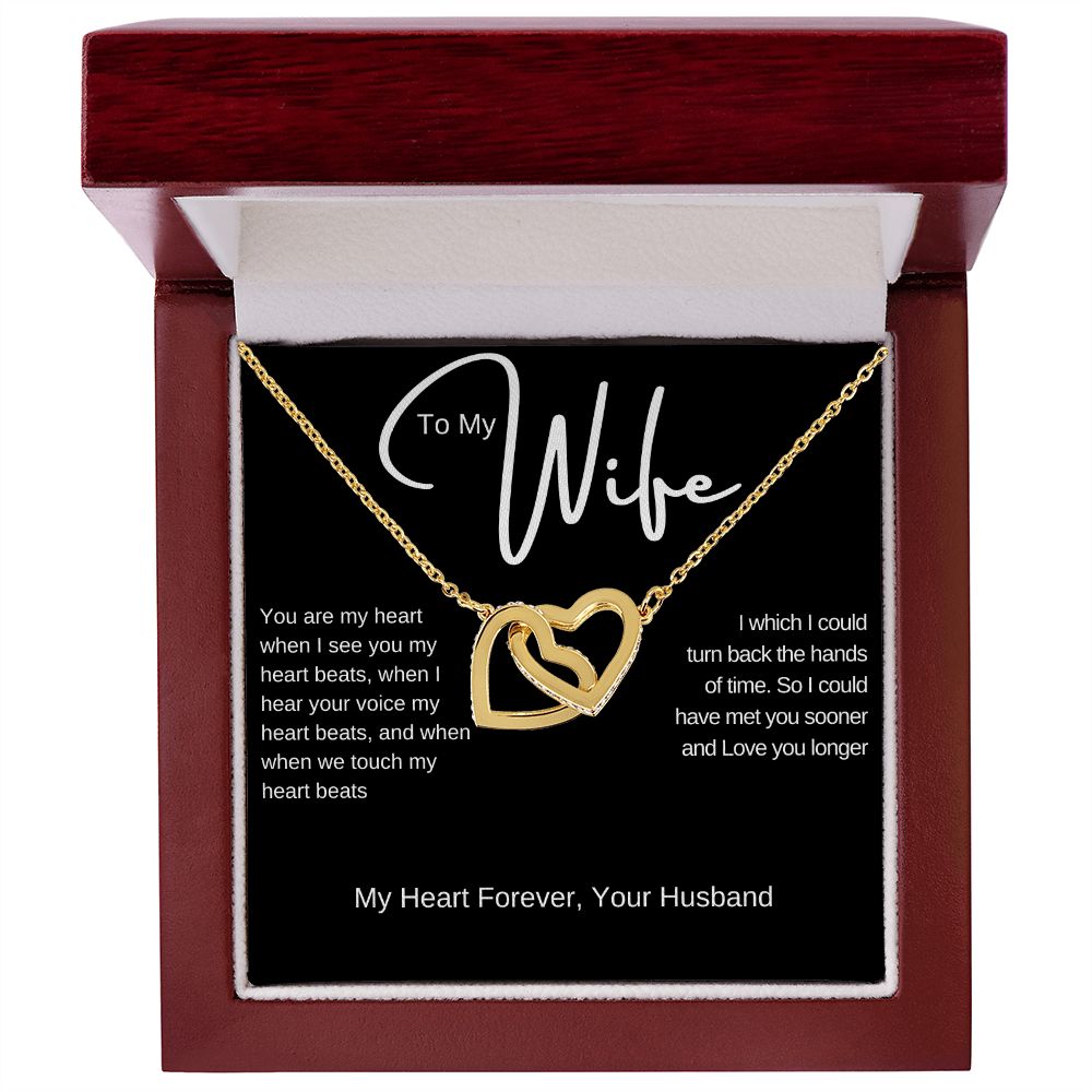 To My Wife | Interlocking Hearts Necklace