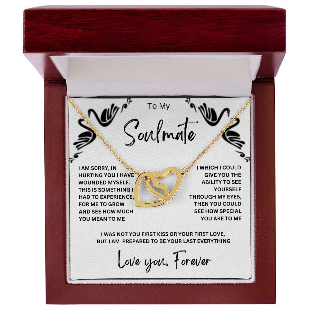 To My Soulmate | Interlocking Hearts Necklace