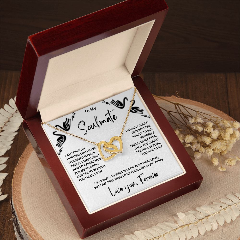 To My Soulmate | Interlocking Hearts Necklace
