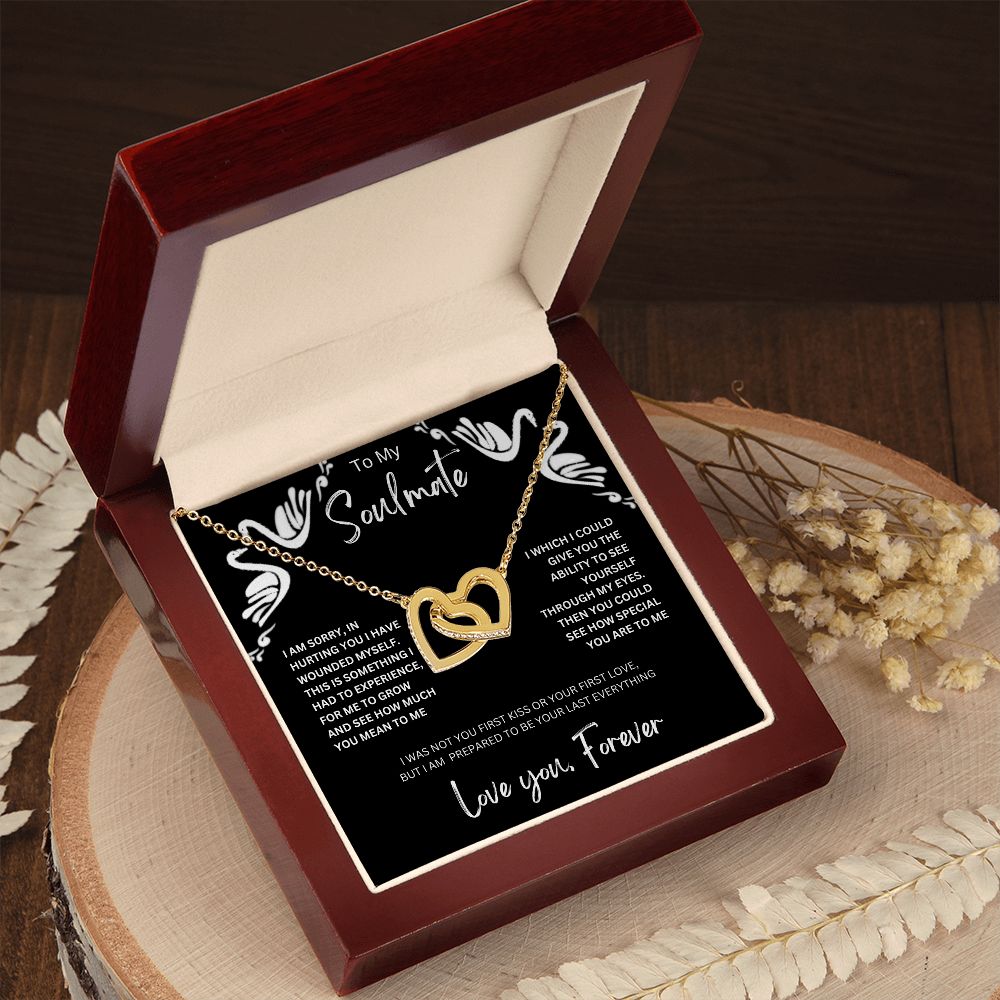 To My Soulmate | Interlocking Hearts Necklace