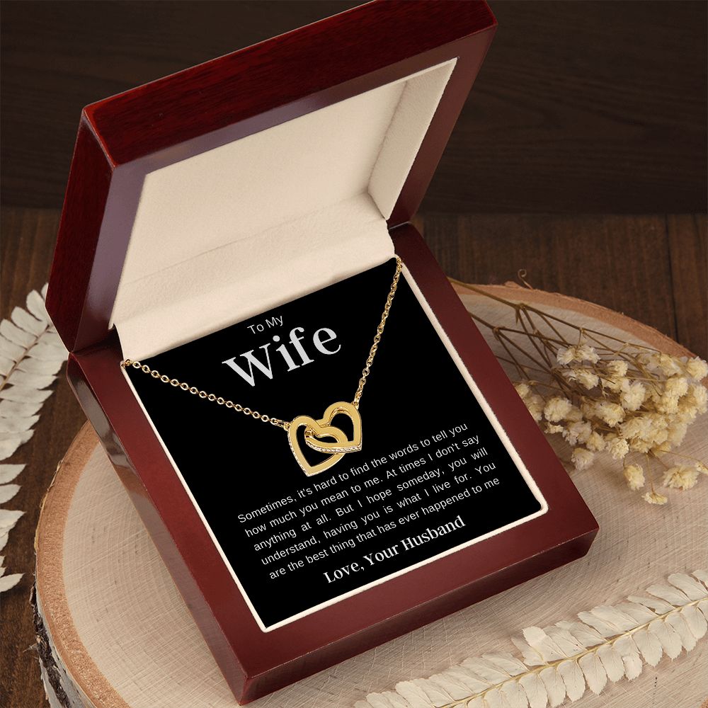 To My Wife | Interlocking Hearts Necklace