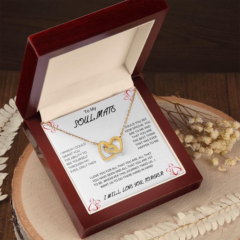 To My Soulmate | Interlocking Hearts Necklace