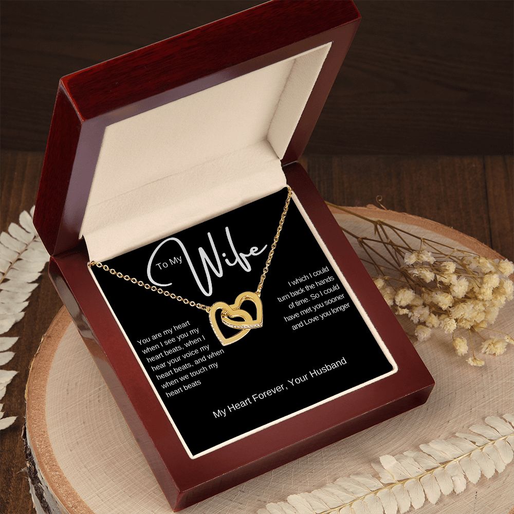 To My Wife | Interlocking Hearts Necklace