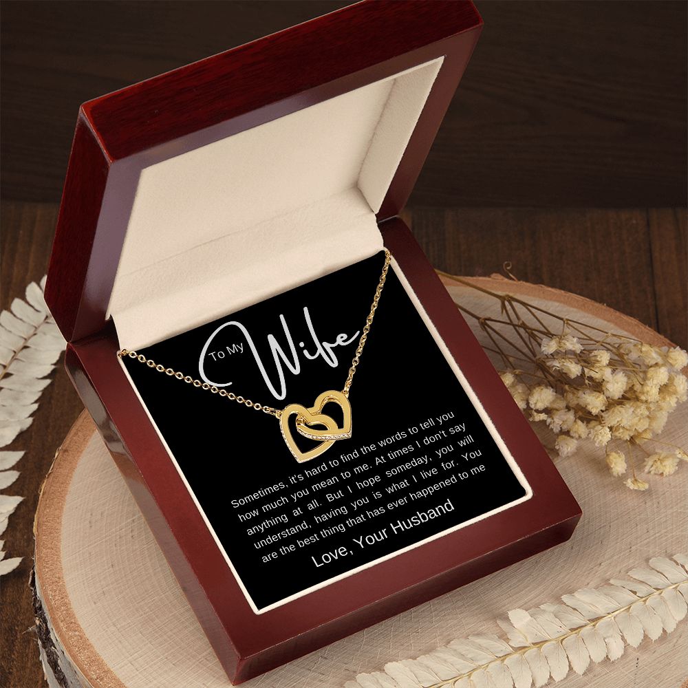 To My Wife | Interlocking Hearts Necklace