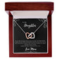 To  My Daughter | Interlocking Heart Necklace