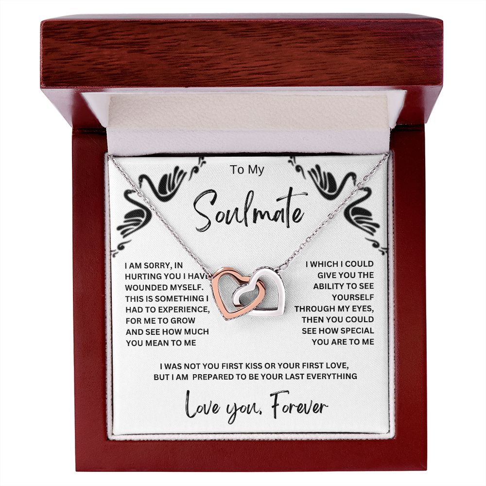 To My Soulmate | Interlocking Hearts Necklace