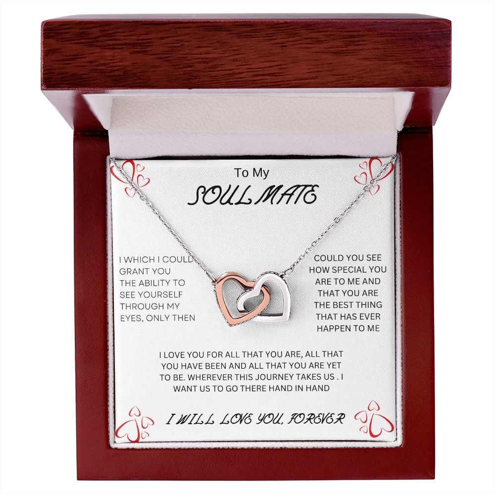 To My Soulmate | Interlocking Hearts Necklace