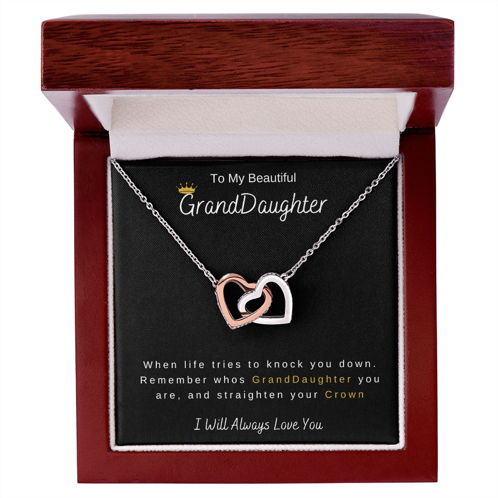 To GrandDaughter | Interlocking Hearts Necklace