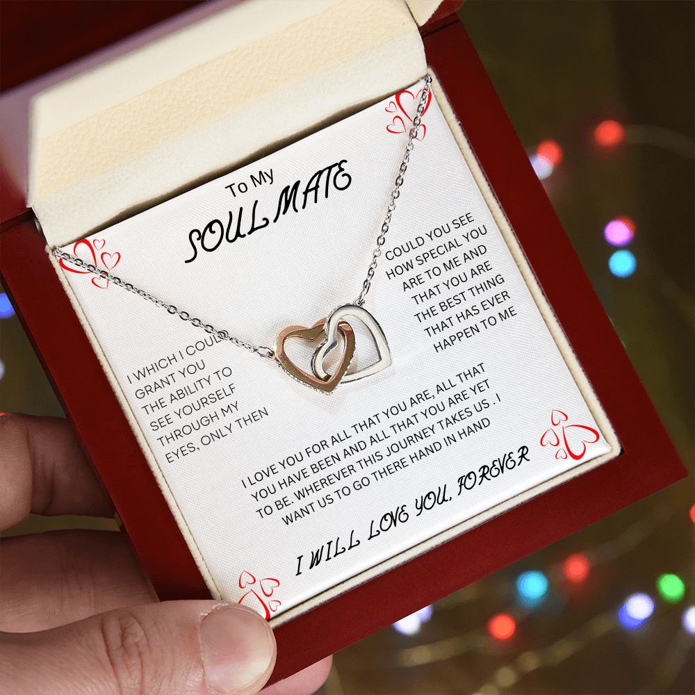 To My Soulmate | Interlocking Hearts Necklace