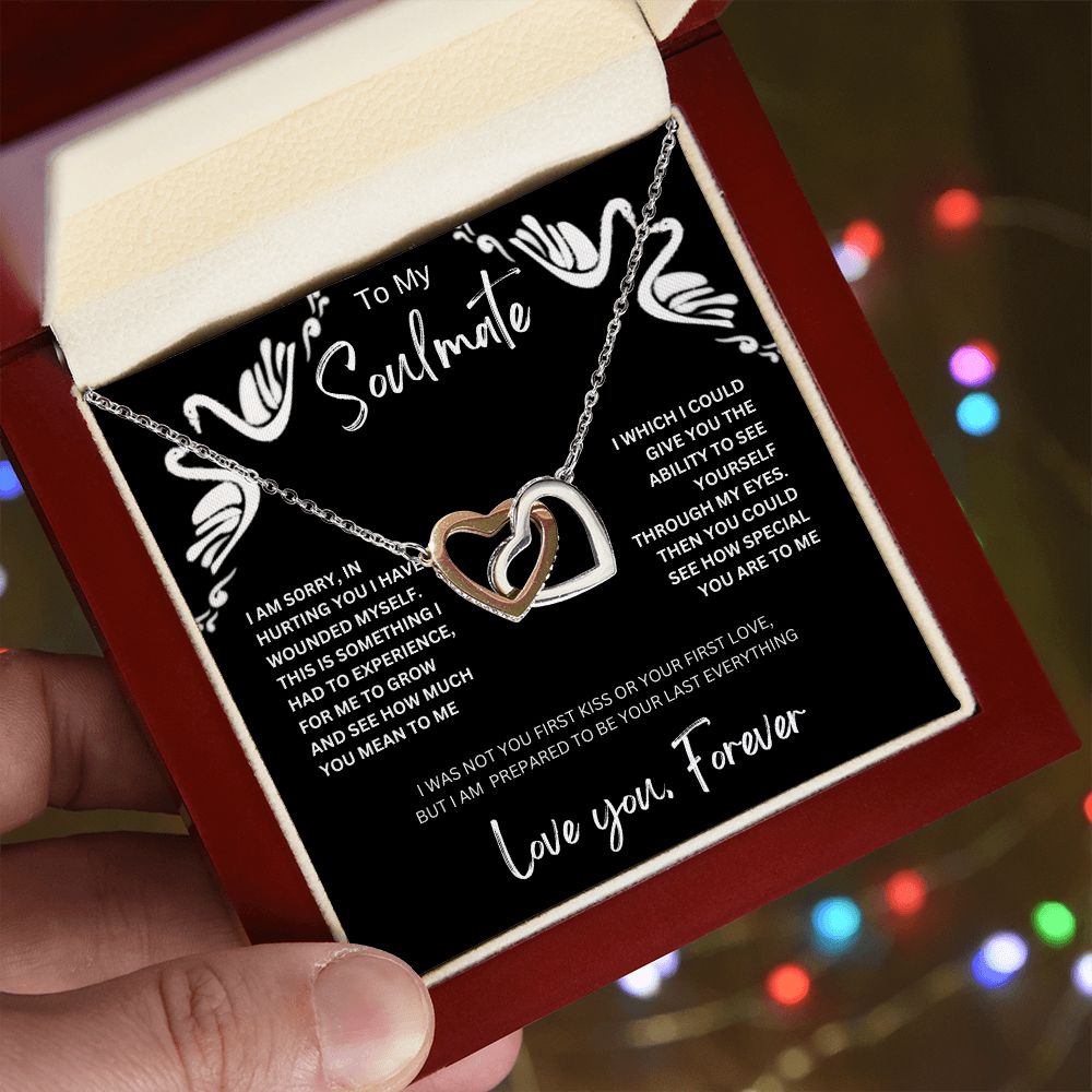 To My Soulmate | Interlocking Hearts Necklace