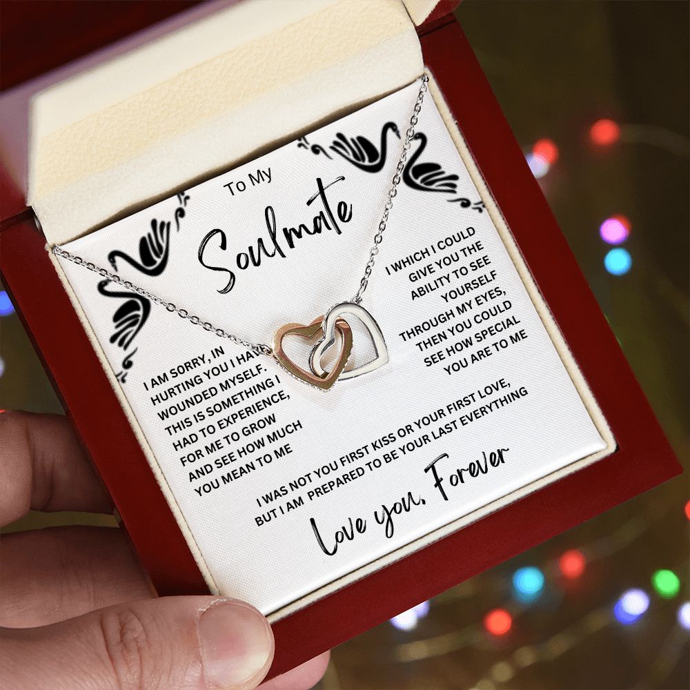 To My Soulmate | Interlocking Hearts Necklace