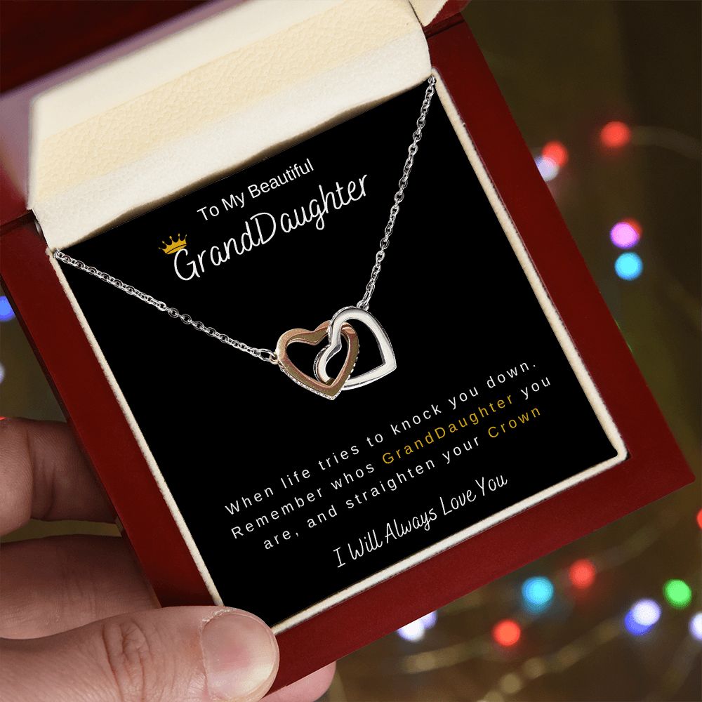 To GrandDaughter | Interlocking Hearts Necklace
