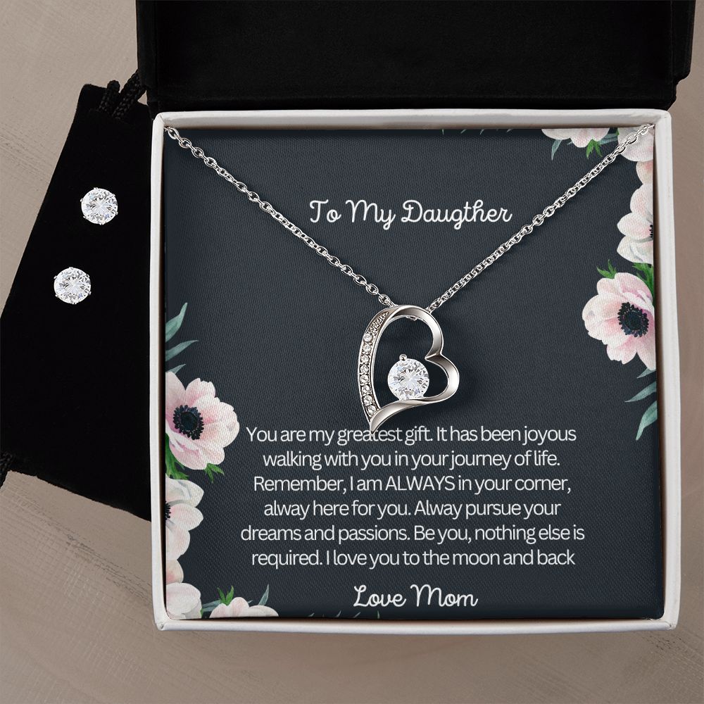 To My Daughter | Forever Love Necklace and Earring