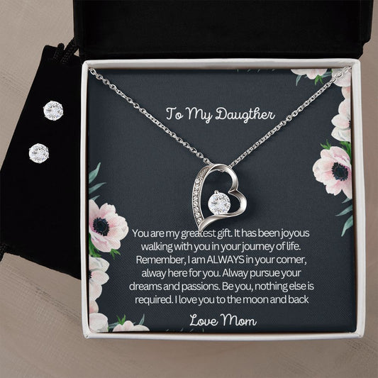 To My Daughter | Forever Love Necklace and Earring