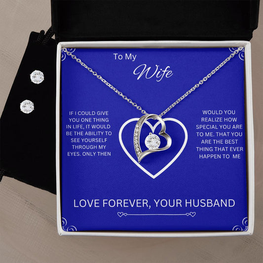 To My Wife | Forever Love Necklace and Earrings