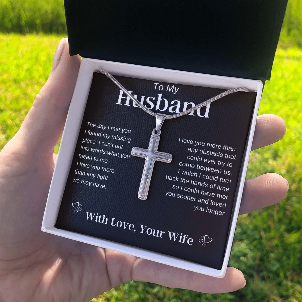 To My Husband | Stainless Steel Cross Necklace