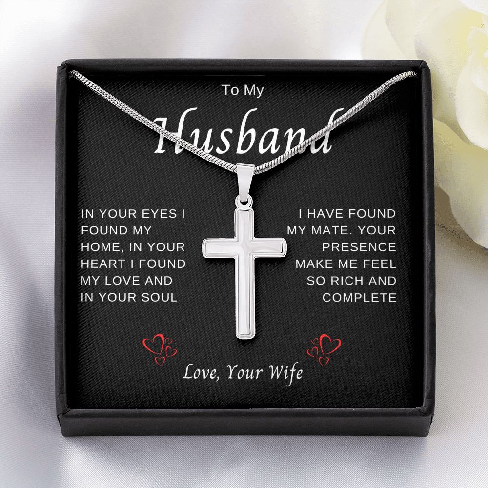To My Husband | Stainless Steel Cross Necklace