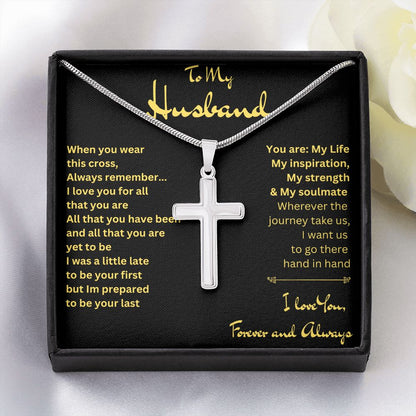 To My Husband | Stainless Steel Cross Necklace