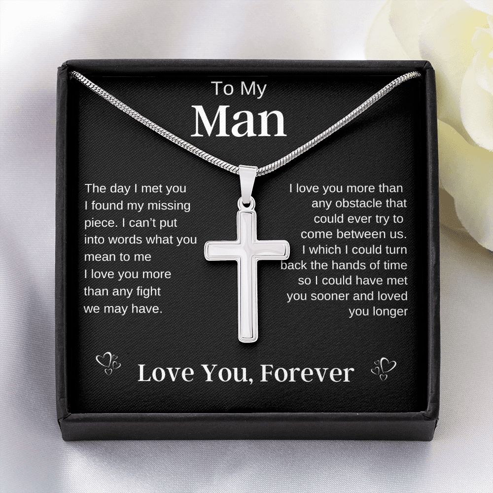 To My Man | Stainless Steel Cross Necklace
