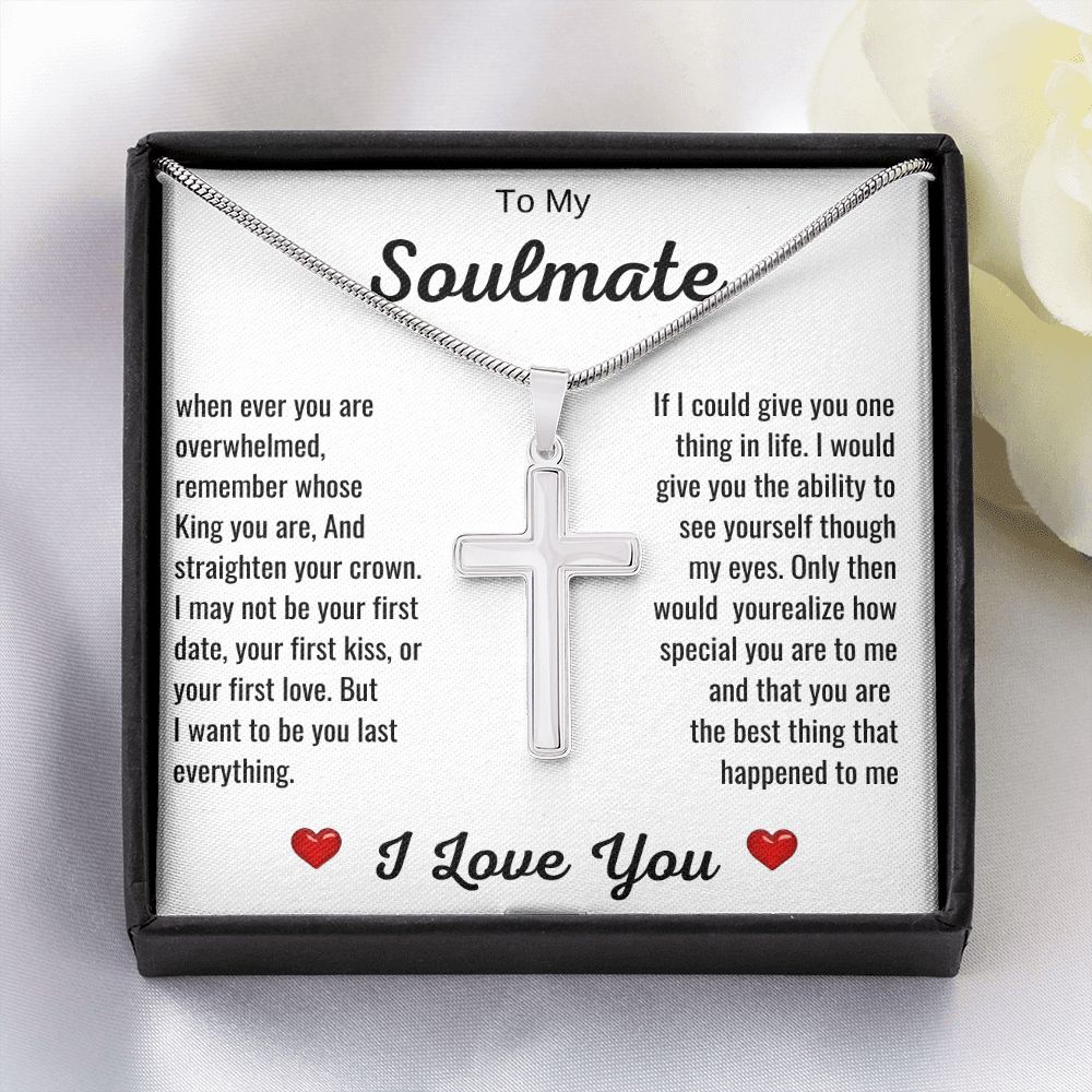 To My Soulmate | Stainless Steel Cross Necklace