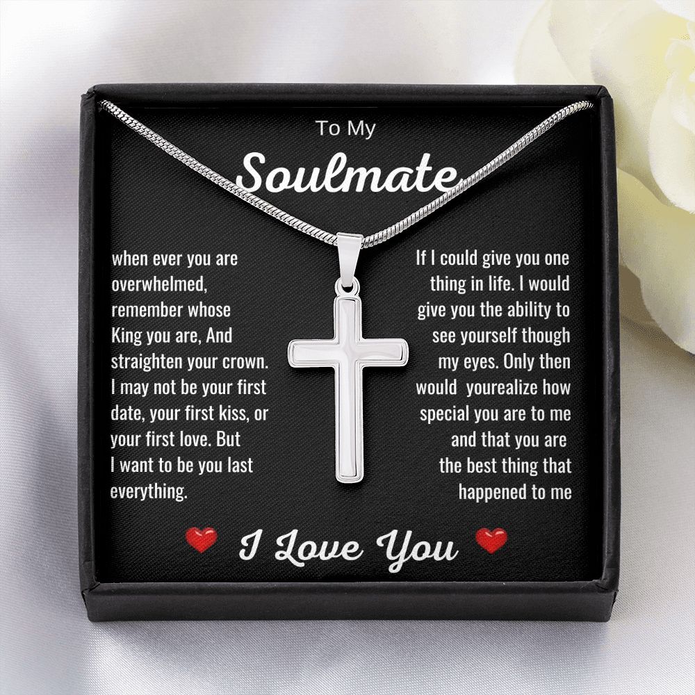 To My Soulmate | Stainless Steel Cross Necklace