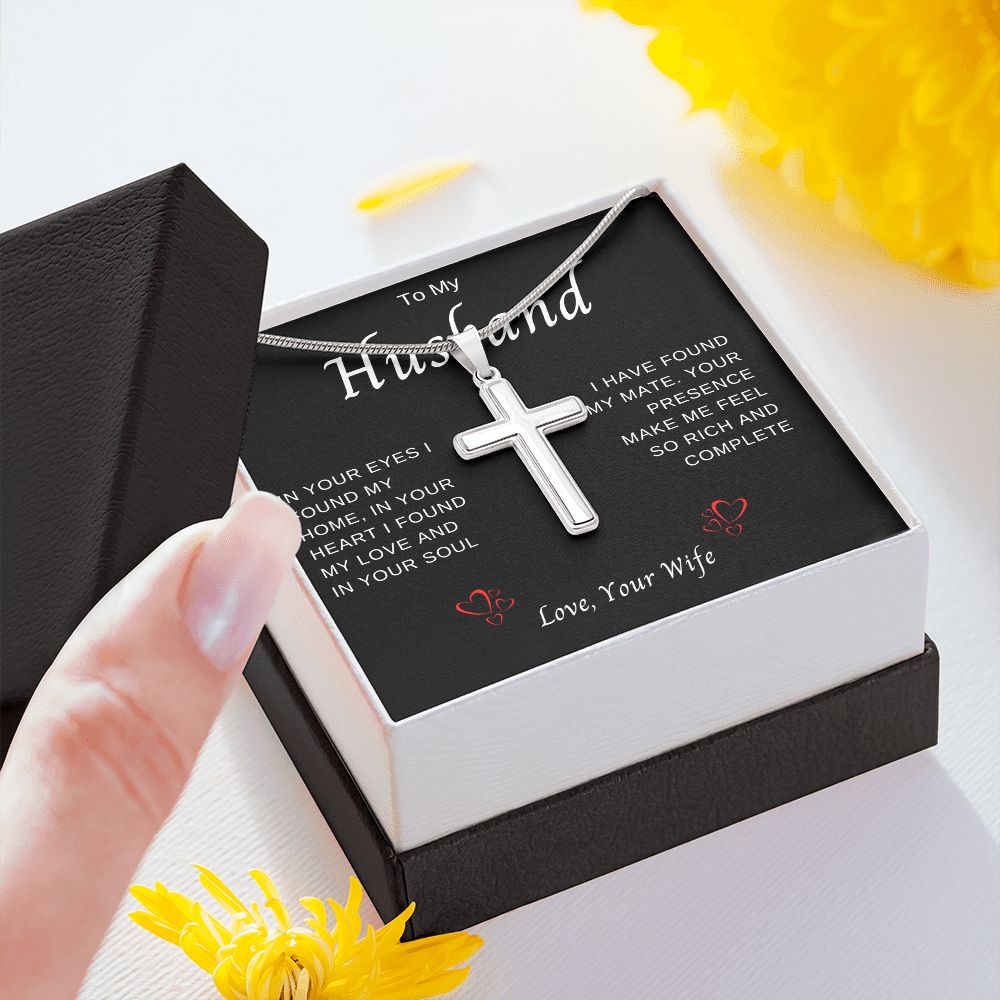 To My Husband | Stainless Steel Cross Necklace