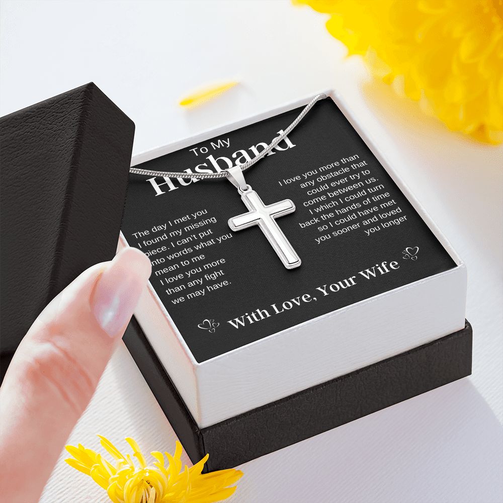 To My Husband | Stainless Steel Cross Necklace
