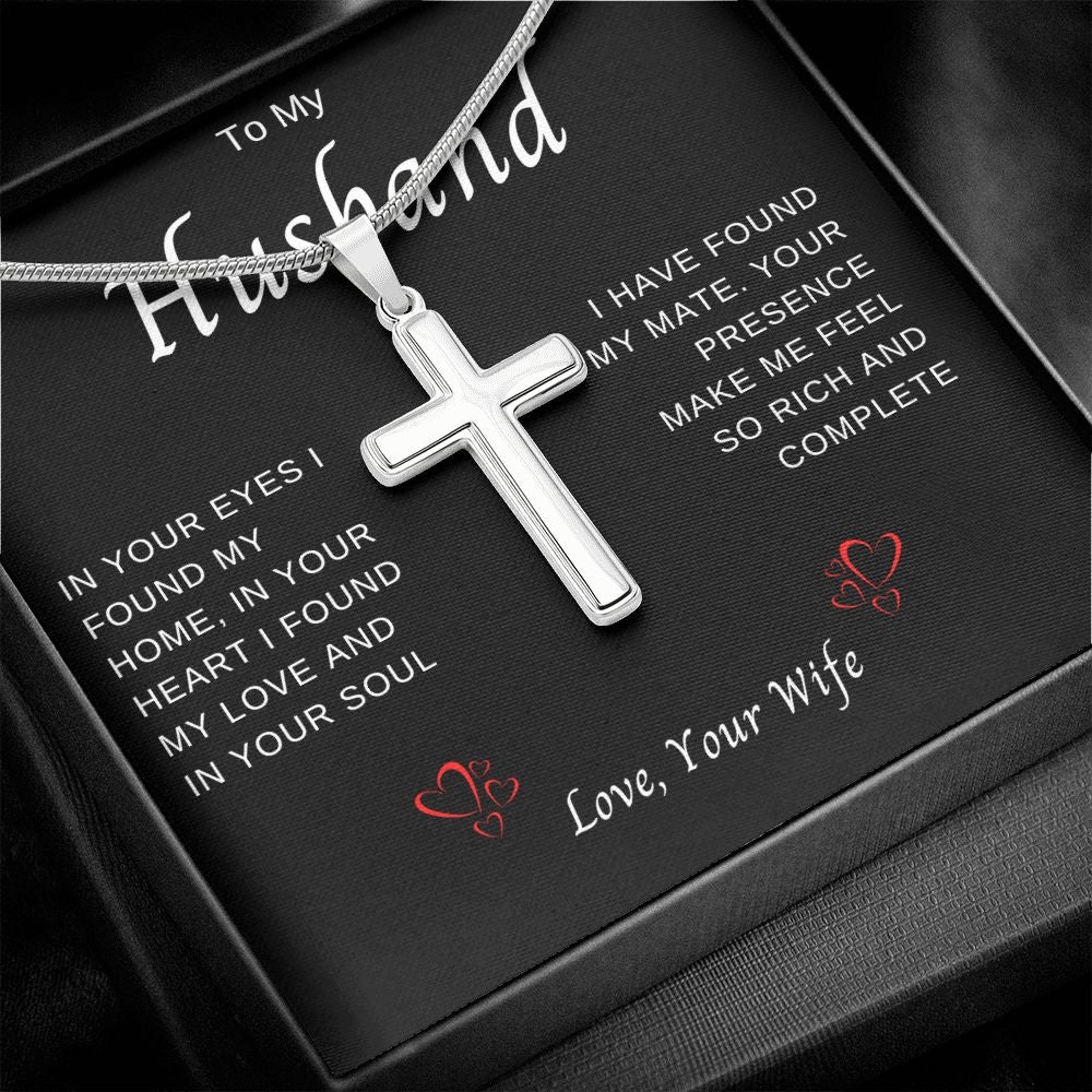 To My Husband | Stainless Steel Cross Necklace