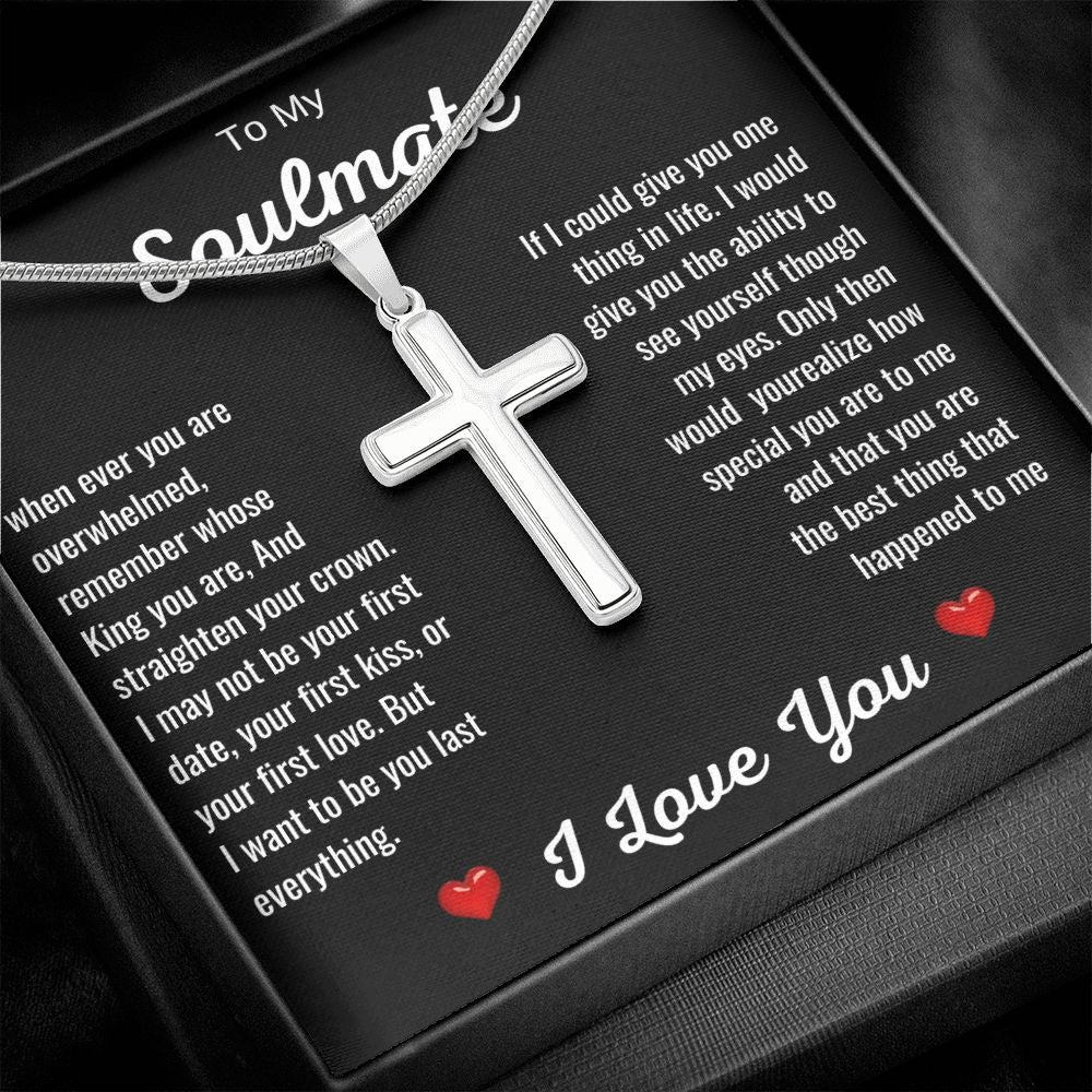 To My Soulmate | Stainless Steel Cross Necklace