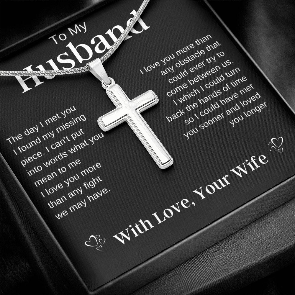 To My Husband | Stainless Steel Cross Necklace