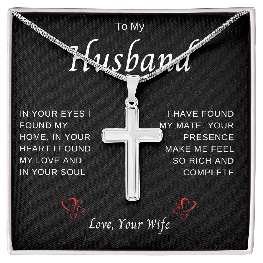 To My Husband | Stainless Steel Cross Necklace