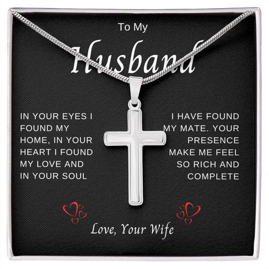 To My Husband | Stainless Steel Cross Necklace