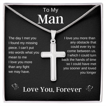To My Man | Stainless Steel Cross Necklace