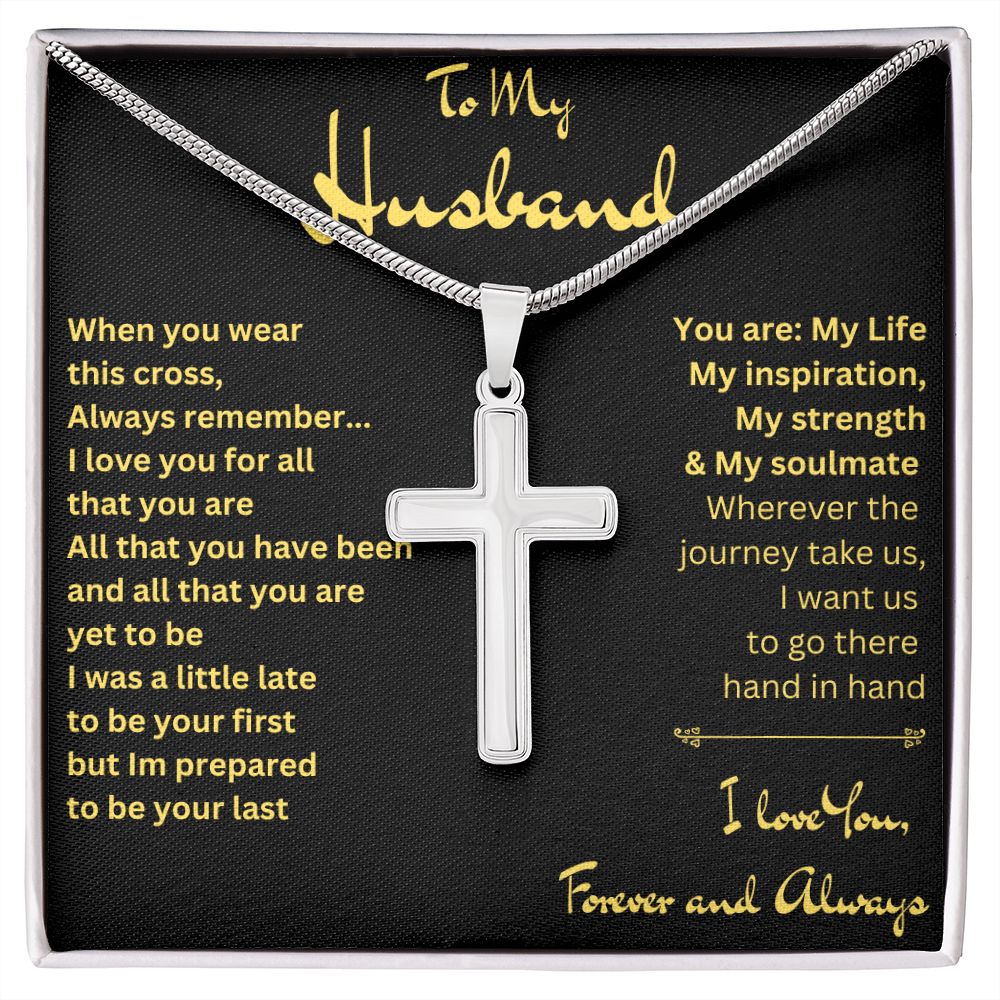 To My Husband | Stainless Steel Cross Necklace